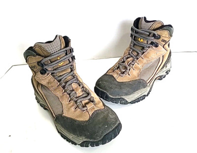 VASQUE Mica II 7435 Gore-Tex Hiking Boots Brown Womens Size 7W Leather Shoes