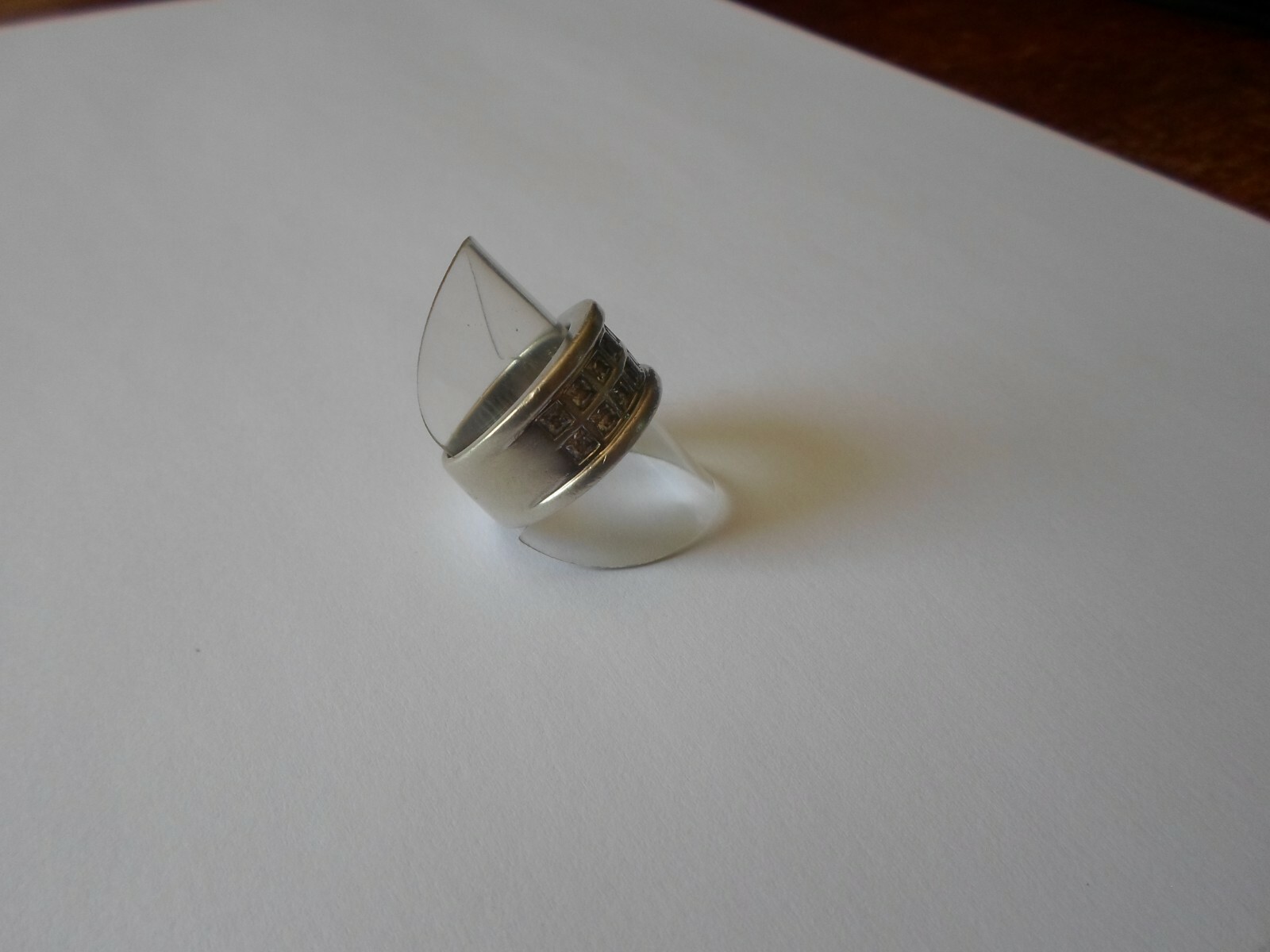 solid silver ring, zirconium pavement, size 56 - image 4