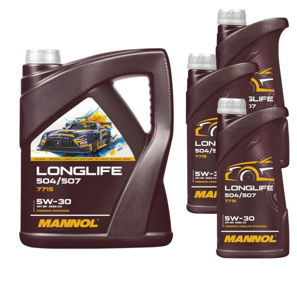 8 Liter Mannol Longlife 504/507 5W-30 MotoröL API SN Acea C3 7715 Synthetic-image