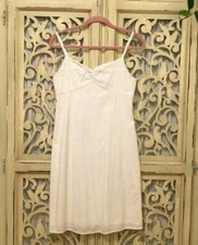 Sz 4 GAP Cotton Eyelet Spaghetti Strap Summer Dress - white