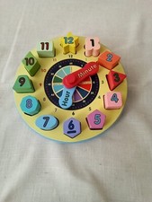 Melissa and Doug Wood Shape Sorting Clock Educational Toy