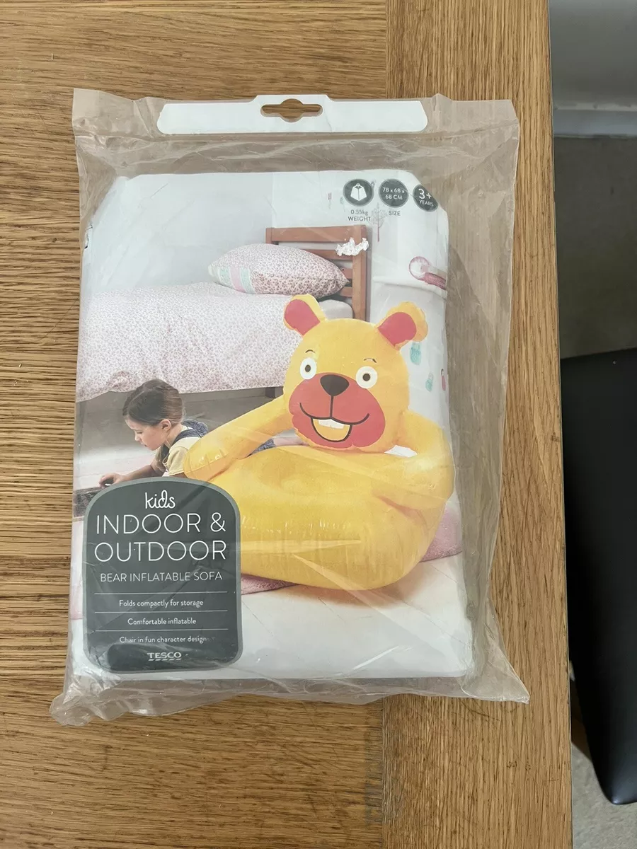 Indoor Outdoor Bear Inflatable Chair Fun Character Design Bedroom