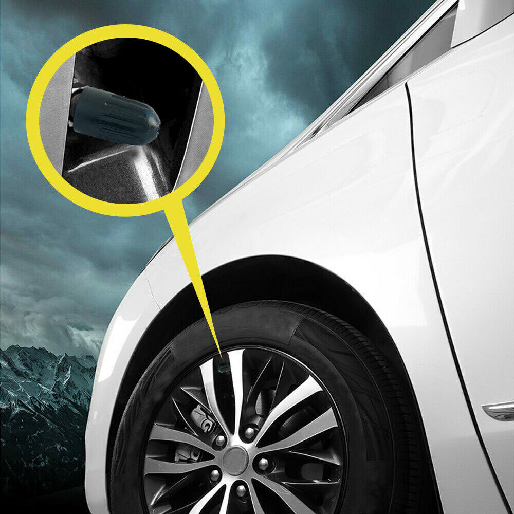 Black Cone Style Tire Rim Valve Stem Wheel Dust Cover Caps For Car Auto