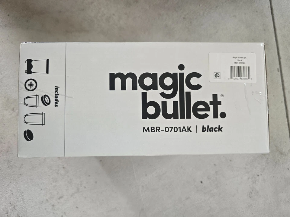 Magic Bullet Personal Blender MBR-0701AK 250 Watt Motor Black New In Box - Image 2 of 3