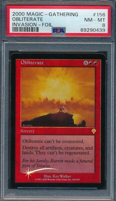 Invasion Obliterate PSA 8 Graded Magic MTG FOIL (0439) | eBay