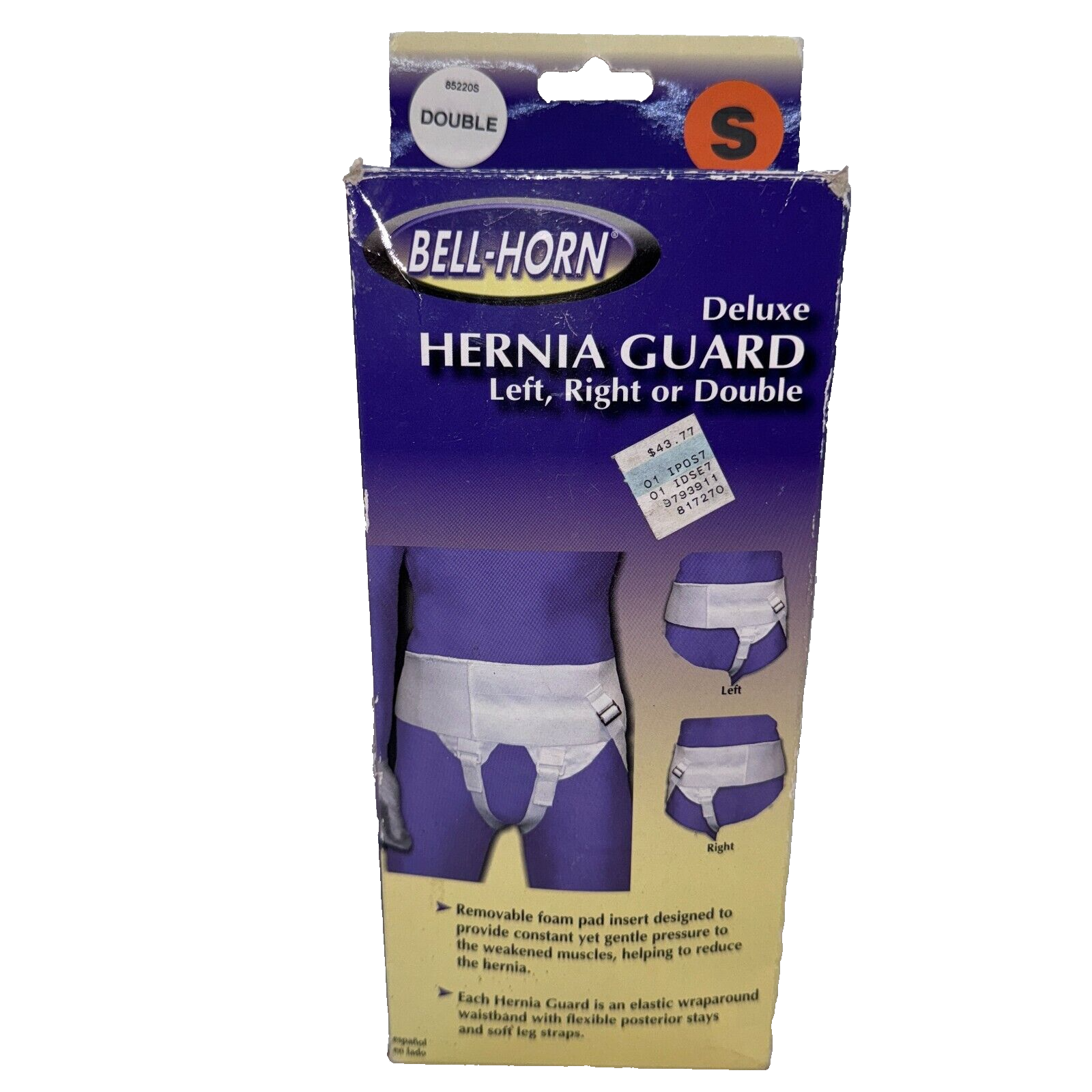 BellHorn Deluxe Hernia Guard Left, Right or Double Small Inguinal