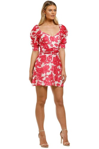 TALULAH Martini Mini Dress Pink Floral Summer Size 10 AU RRP 320 WITH DEFECTS - Picture 2 of 9