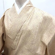 JAPANESE KIMONO TSUMUGI 155 cm 5' 1" PURE SILK VINTAGE ANTIQUE I23