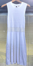 MICHAEL KORS XS ECRU WHITE SLEEVELESS WOMENS KNITTED DRESS VGC