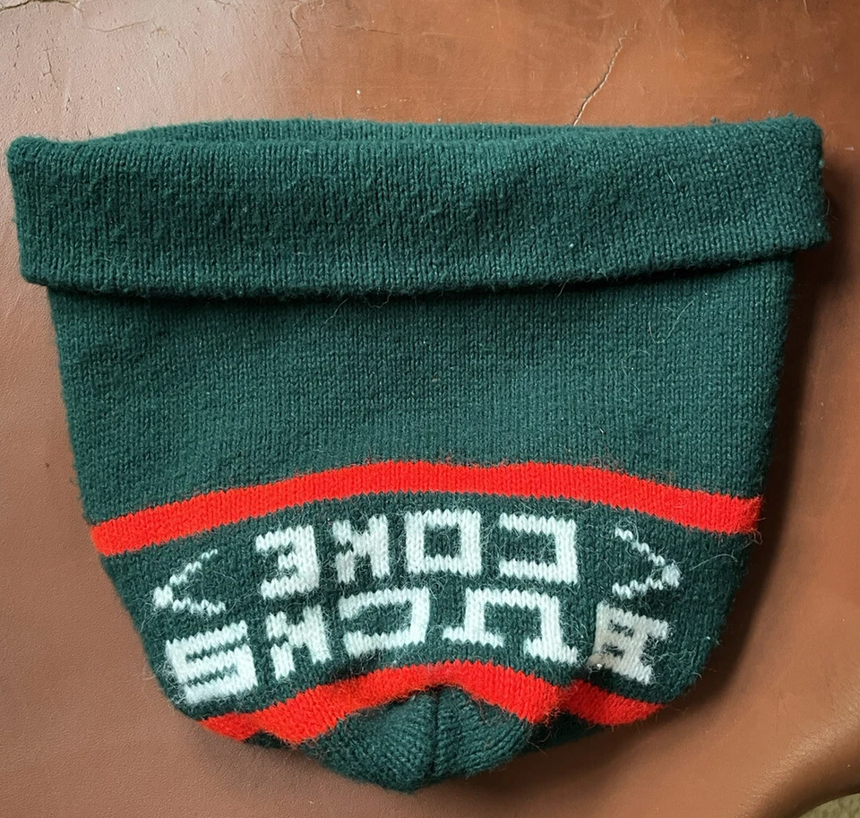 Chapéu de malha vintage Milwaukee Bucks Coca-Cola NBA inverno adulto RARO! Greek Freak década de 1980 - Imagem 4 de 4