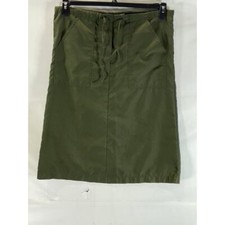 TOMMY HILFIGER Women's Dark Olive Vintage Pull-On Straight Mini Skirt SZ 6