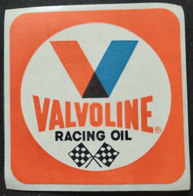 VALVOLINE STICKER VINTAGE ''OLD MINT STOCK'' 2  7/8'' SQUARE 