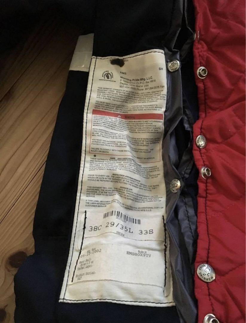 激レア！FDNY救急隊ファイヤーマンコート☆サードウォッチシカゴ・ファイア 消防 Ultra Rare FDNY EMS Firefighter Coat Third Watch Chicago Fire F/S