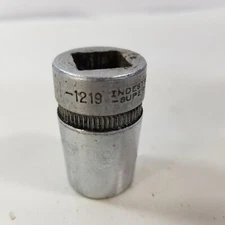 INDESTRO SUPER 1219,  1/2" Drive 12pt SAE  Socket, Size 19/32 in., USA