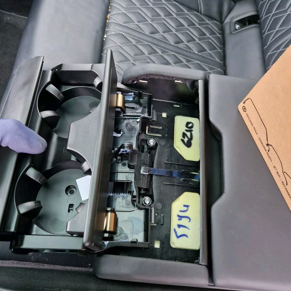 Genuine Audi Armrest Cup Holder Retrofit Kit E-tron, A6, A7 + DIY
