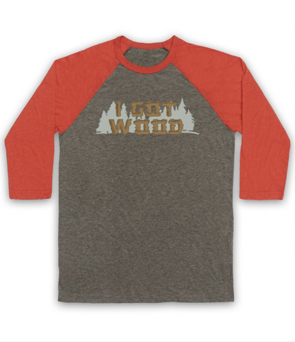 SHAUN OF THE DEAD I GOT WOOD AS WORN BY NICK FROST ED 3/4 SLEEVE BASEBALL TEE - Picture 4 of 20