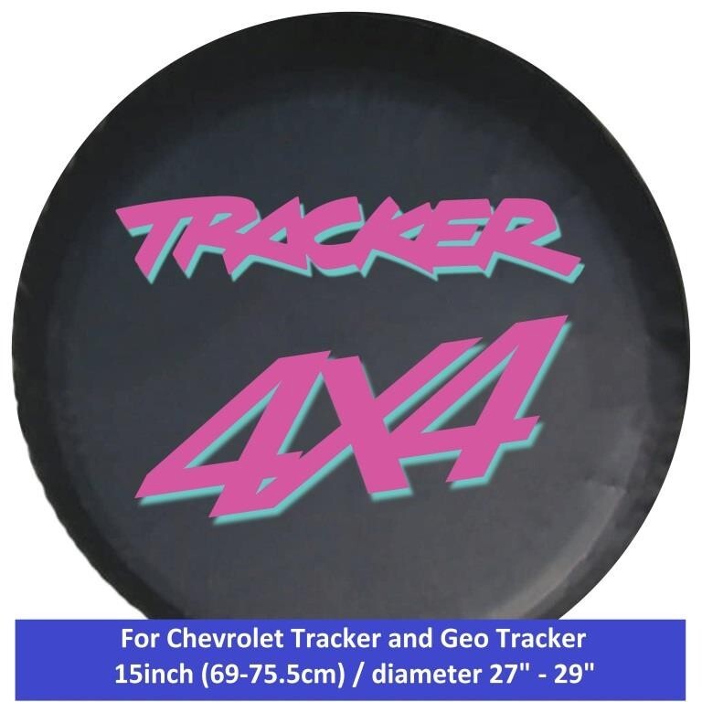 Pneu fêlé par le soleil ? Cache pneu de rechange rose Tracker années 90