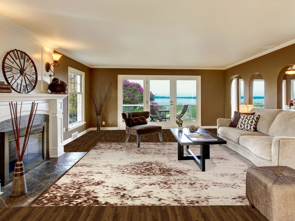 Turkish Floral Ivory 10x13 ft Transitional Rug Soft Pile Living Room Carpet - Image 2 of 4