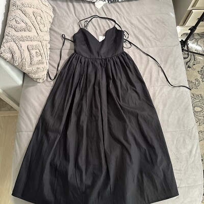 high neck linen mini dress High Neck Short Dress main image 1