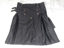 Men's KiltExperts Utility Hybrid Kilt Size 32 Black 100 Cotton