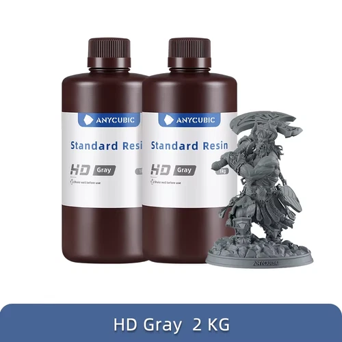 2KG ANYCUBIC HD Grey UV Resin 405nm Standard UV Harz für LCD 3D Drucker M3 M5