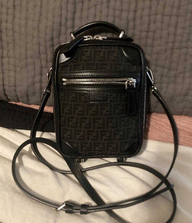 Fendi — Fendi Zuchinno Canvas And leather Mini Travel Bag