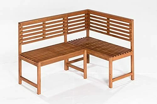 Saigon Gartenset 2-Tlg. Eckbank mit Tisch Gartenbank Gartentisch Bar Gruppe Holz - Bild 2 von 2