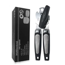 Handheld Can Opener with Multifunctional Bottle Opener Stainless Steel Durable