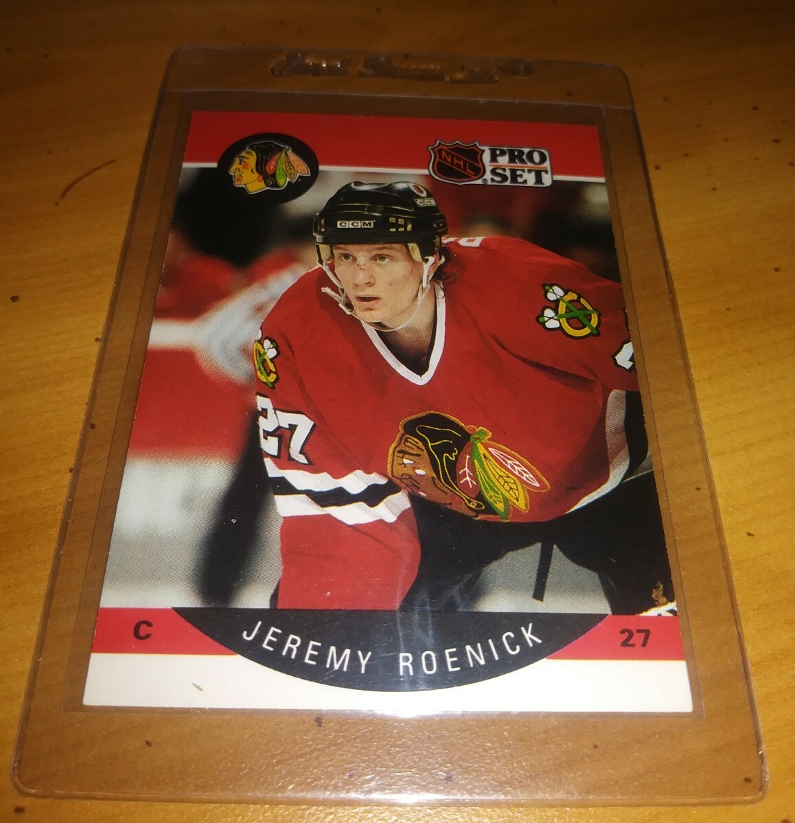 Jeremy Roenick 1990-91 Pro Set NHL Hockey Rookie ERROR RARE 1/1 ? RC Wrong  Back