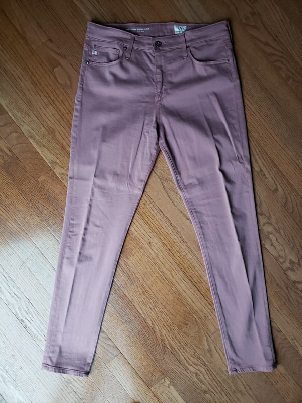 Adriano Goldschmied Size 31 Farrah Skinny Ankle Blush Pink Purple Stretch Jeans