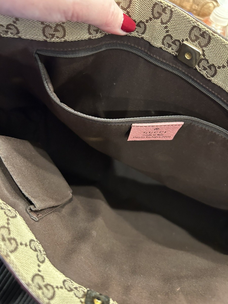 Gucci leather tote bag Hawaii limited 147651 pink gy Used RAM | eBay