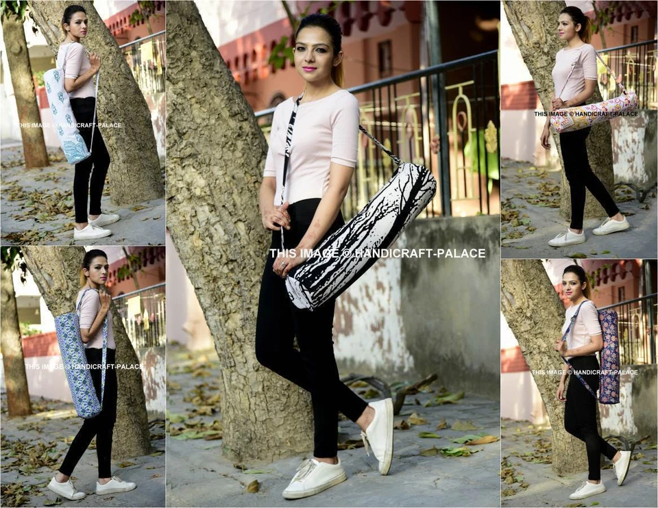 Nuevo Mandala Yoga Mat Playa Bolsa de Ejercicio Bolsas de Gimnasio Indio con Correa para el Hombro Bolso Foto 2 de 2