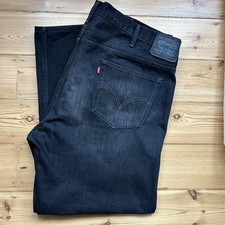 Levi's 569 Jeans Men's 44”x 32” Loose Straight Fit Black Denim 