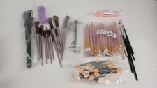 Lot of 50 Makeup Brush Beauty Tools Powder Eyeshadow Sponge Applicators Travel