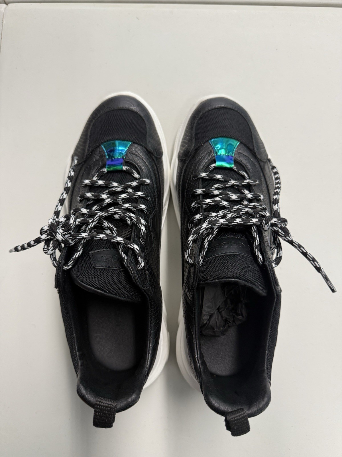 John Geiger Sneaker 003 Black Python Holographic … - image 10