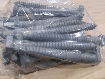 25 PCS  1/2 X 5 GALVANIZED LAG BOLT  HEX  HEAD BOLT.  WOOD GENERAL PURPOSE