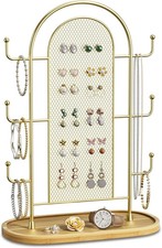 Jewelry Display Earring Stand Gold Organizer Earring Storagetree Jewelry Rack To