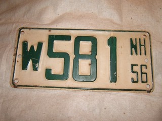 vintage 1956 nh new hampshire license plate w 581 vtg old