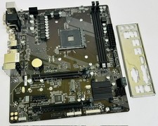 Placa madre y protector de E/S Gigabyte GA-AB350M-HD REV: 1.0 Socket AM4 AMD B350 DDR4