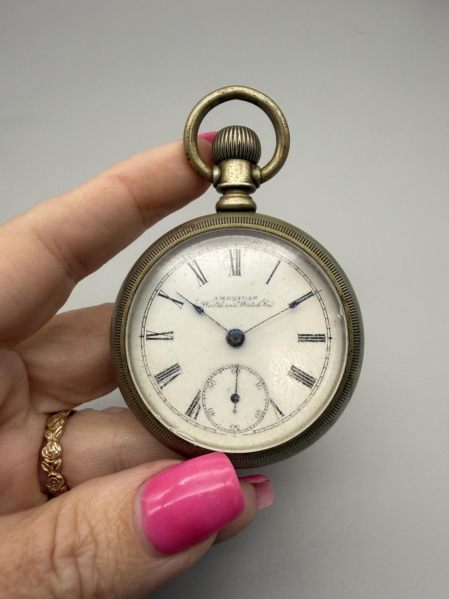 Vintage Waltham Pocket Watch 18S 7J Fahys Oresilver 1883 NOT