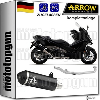 ARROW KOMPLETTANLAGE OP URBAN ALUMINIUM SCHWARZ KYMCO AK 550 2021 21 2022 22