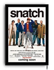 SNATCH movie poster Light up Illuminated lightbox led sign home cinema FILM ROOM