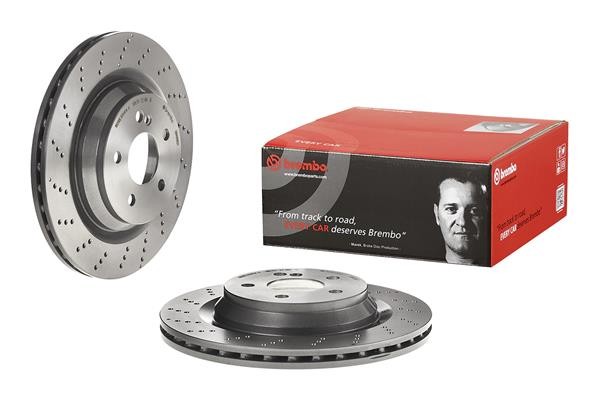 2x Brake Discs Pair Vented Rear 320mm 09.A818.21 Brembo Set 2304231512 Quality