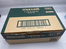 Maxell T-120 Plus N VHS Blank Video Cassette Tapes 10 Pack New Sealed 214112
