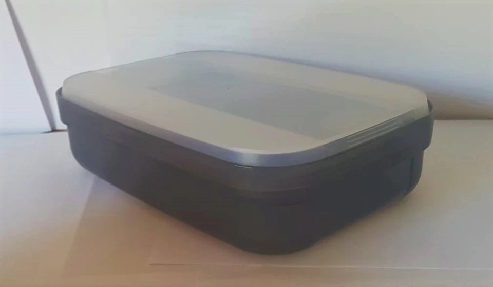 Tupperware Swing Box Behälter Vorrathsbehälter A39 flach 700 ml Grau/Transp. - Bild 1 von 2