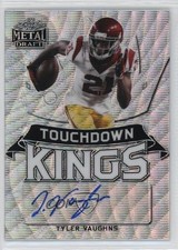 2021 Leaf Metal Draft Touchdown Kings Silver Wave 72/75 Tyler Vaughns Auto k4s