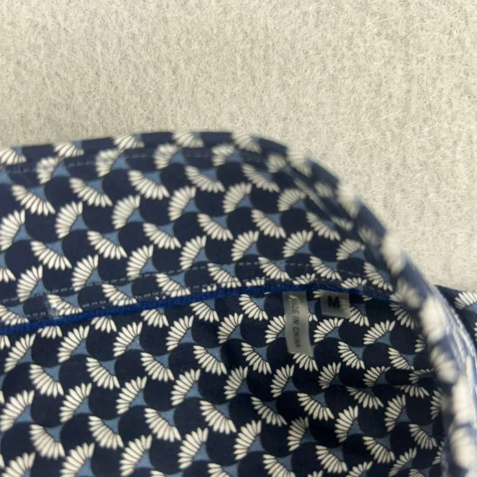 Bugatchi Shirt Mens Medium Blue Cotton Classic Fit Long Sleeves Button Up NWT - Image 4 of 4