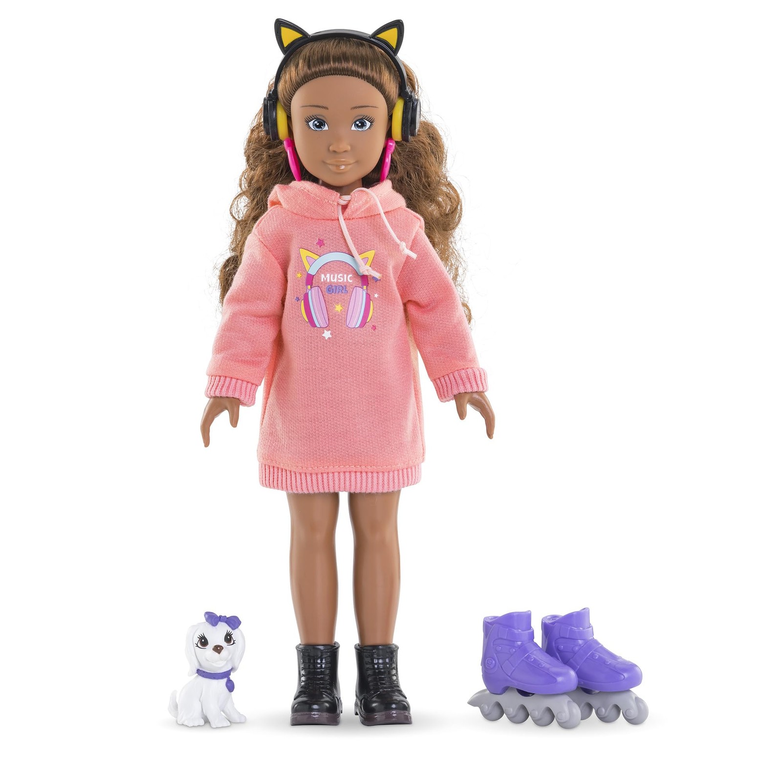 Corolle Girls Melody Music and Fashion Set Dressing Doll in Cool Hoodie Dress w 8390₽