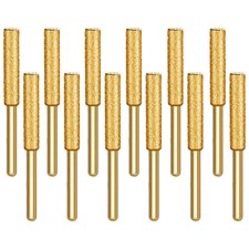 12 Pack 5/32 Inch Diamond Sharpening Wheels Chainsaw Sharpener Bits Burr