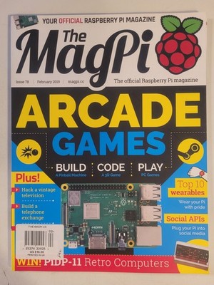 THE MAGPI Raspberry Pi Magazine ARCADE GAMES (Feb 2019) NEW